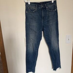 Lucky Brand Dark Blue Ankle Skinny Jeans High Waist Bridgette
